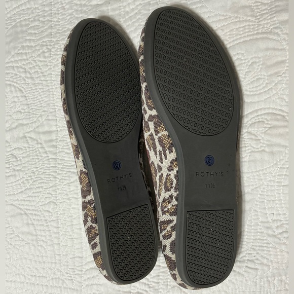 ROTHY'S Mocha Spot Animal Leopard Cheetah Slip On Loafer Flat Shoes Size 10 EUC - Picture 13 of 13